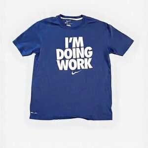 Nike Navy Tee with Bold White Text